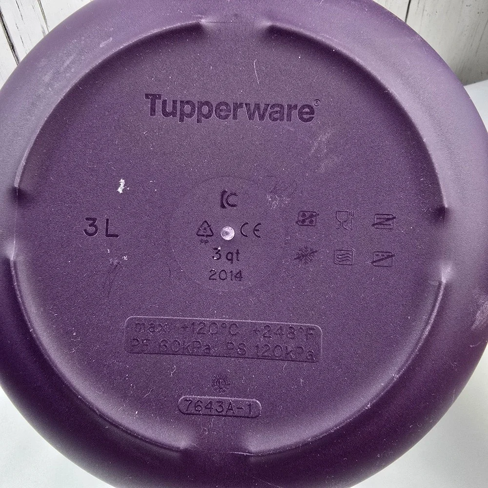 Tupperware Microwave Pressure Cooker 3 Quart #7643A-1 Dark Purple w/Instructions